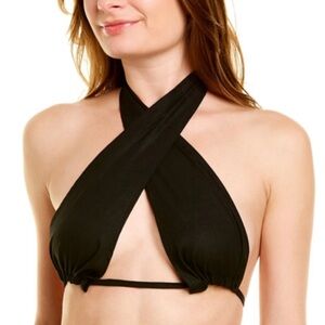 OW‎ Intimates Crete linen-blend halter top//medium//Black